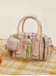 Boston Bowling British Style Versatile Cute Kawaii Fashion Chubby Bread Crossbody Leather Bag