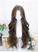 Elegant Versatile Big Wave Long Curly Hair Mid Split Bangs Classic Lolita Daily Sweet Full Head Wig