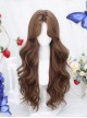 Elegant Versatile Big Wave Long Curly Hair Mid Split Bangs Classic Lolita Daily Sweet Full Head Wig