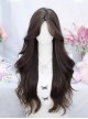 Elegant Versatile Big Wave Long Curly Hair Mid Split Bangs Classic Lolita Daily Sweet Full Head Wig