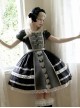 Wish Series Doll Sense Ruffles Round Neckline Heart Shape Lace Bowknot Sweet Lolita Puff Sleeves Dress