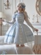 Wish Series Doll Sense Ruffles Round Neckline Heart Shape Lace Bowknot Sweet Lolita Puff Sleeves Dress