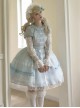 Wish Series Doll Sense Ruffles Round Neckline Heart Shape Lace Bowknot Sweet Lolita Puff Sleeves Dress