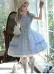 Wish Series Doll Sense Ruffles Round Neckline Heart Shape Lace Bowknot Sweet Lolita Puff Sleeves Dress