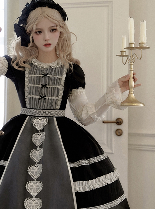 Wish Series Lace Ruffles Ribbon Bowknot Sweet Lolita Splicable Lotus Root Long Sleeves