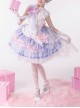 Hatsune Miku Be The One Derivative Hit Singing Apparel Blue Pink Cute Idol Lace Ruffles Bowknot Sweet Lolita Vest Skirt Set