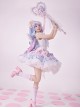 Hatsune Miku Be The One Derivative Hit Singing Apparel Blue Pink Cute Idol Lace Ruffles Bowknot Sweet Lolita Vest Skirt Set