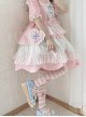 Runaway Sweetheart Series Cute Pink Ruffles Square Lapel Sweet Lolita High Waist Puff Sleeves Dress