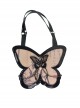 New Chinese Style Stylish Y2K Chain Black Butterfly Shape Transparent Layer Itabag Classic Lolita Armpit Bag