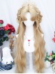 Golden Palace Style Noble Elegant Mid Split Blond Natural Long Curly Hair Classic Lolita Wig