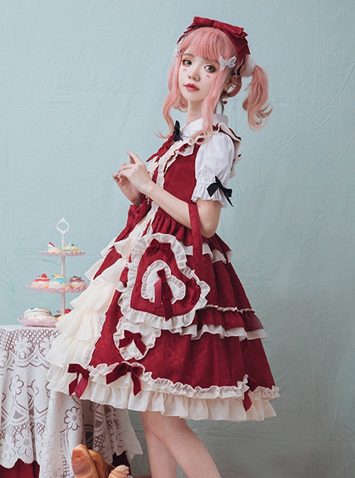 Love Concerto Series Fairy Tale Style Chiffon Bowknot Ruffles Sweet Lolita Cute Sleeveless Sundress