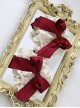 Chiffon Lace Cute Red Ribbon Bowknot Fairy Tale Style Sweet Lolita Sleeves Wrist Straps