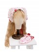 Strawberry Patchwork Series Pastoral Style Cute Red Plaid Floral Sweet Lolita Dress Apron Triangle Scarf Bag Set