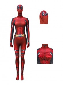 Deadpool & Wolverine Halloween Cosplay Female Deadpool Bodysuit Costume Full Set