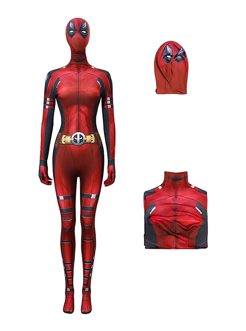 Deadpool & Wolverine Halloween Cosplay Female Deadpool Bodysuit Costume Full Set