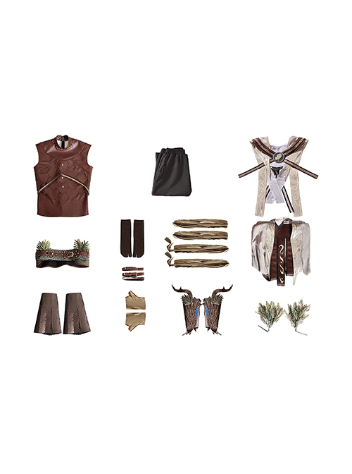 Game Baldur's Gate 3 Halloween Cosplay Halsin Costume Set Without Shoes