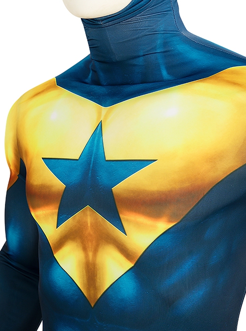 Comics Booster Gold Halloween Cosplay Michael Jon Carter Costume Bodysuit Set