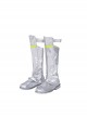 Apex Legends Halloween Cosplay Crypto Tae Joon Park Accessories Silver Boots