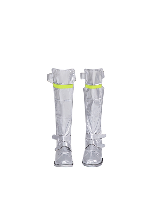 Apex Legends Halloween Cosplay Crypto Tae Joon Park Accessories Silver Boots