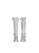 Apex Legends Halloween Cosplay Crypto Tae Joon Park Accessories Silver Boots