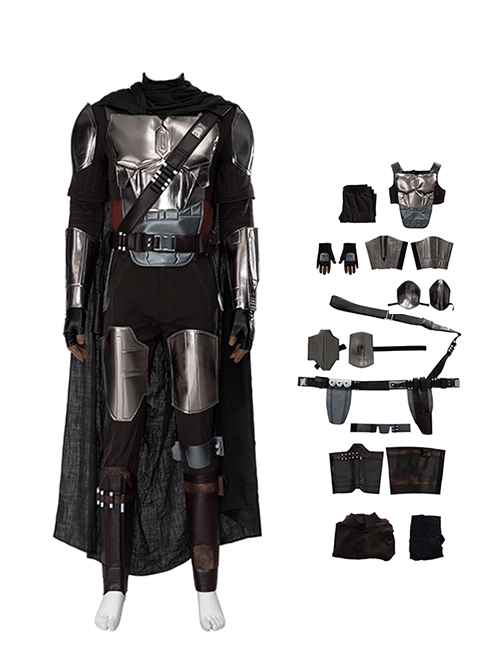 TV Drama The Mandalorian Season 3 Halloween Cosplay Din Djarin Costume Set Without Shoes Without Helmet