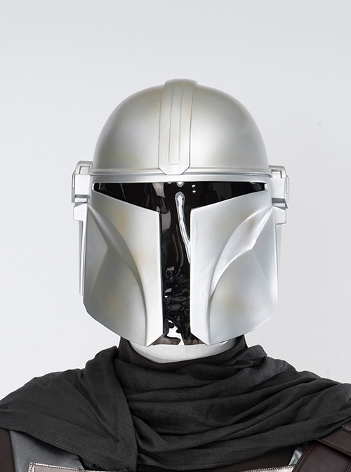 TV Drama The Mandalorian Season 3 Halloween Cosplay Din Djarin Accessories Silver Helmet