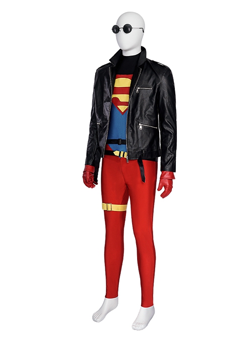 Superboy Halloween Cosplay Conner Kent Costume Set Without Shoes