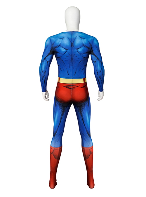 Superman Comic Version Halloween Cosplay Superman Bodysuit Costume Set