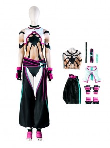 Street Fighter 6 Halloween Cosplay Han Juri Fighting Game Costume Set