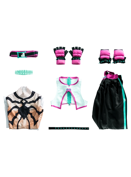 Street Fighter 6 Halloween Cosplay Han Juri Fighting Game Costume Set