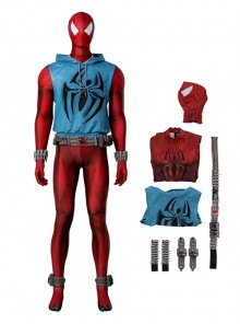 Comics Halloween Cosplay Scarlet Spider Costume Set Without Shoes