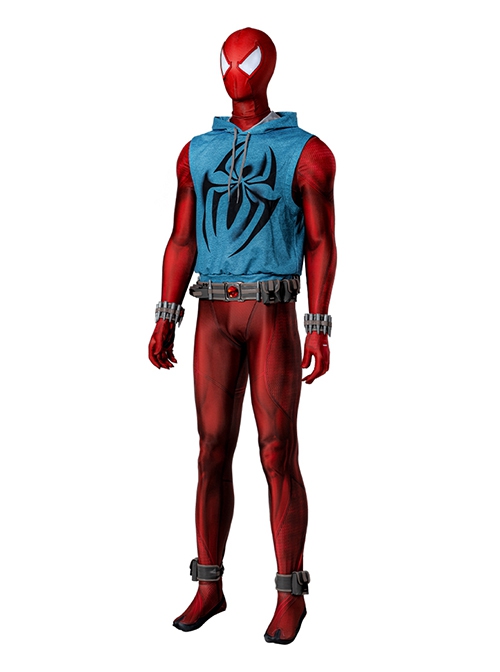 Comics Halloween Cosplay Scarlet Spider Costume Set Without Shoes