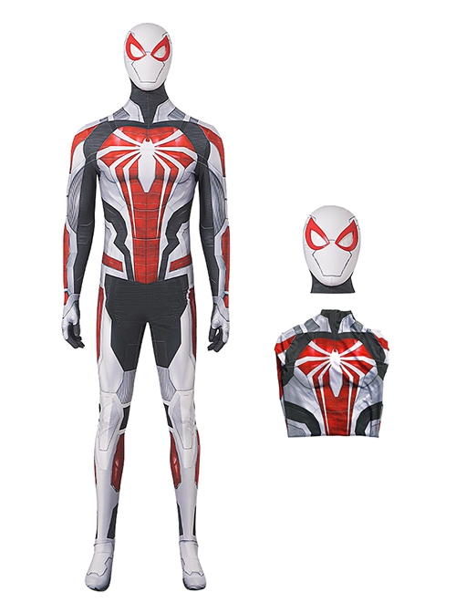 Ps4 Game Spider-Man Halloween Cosplay White Armor Battle Suit Costume Set