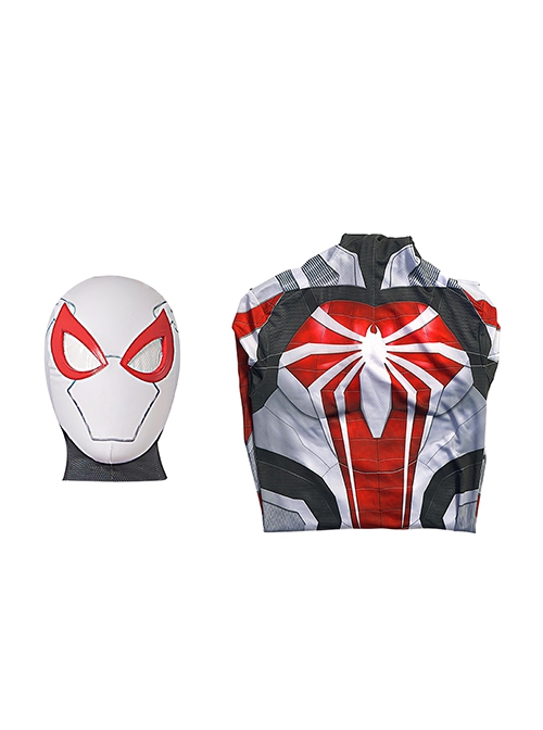 Ps4 Game Spider-Man Halloween Cosplay White Armor Battle Suit Costume Set