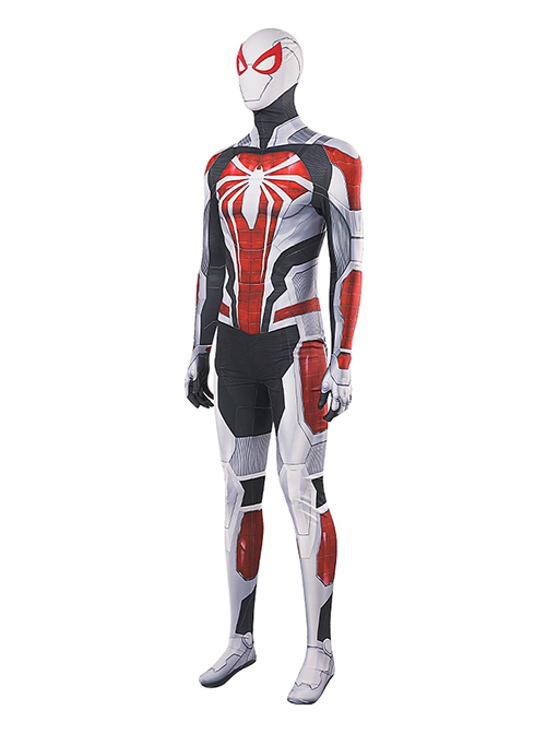 Ps4 Game Spider-Man Halloween Cosplay White Armor Battle Suit Costume Set