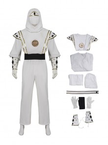 Mighty Morphin Power Rangers Halloween Cosplay White Ranger Tommy Oliver Edition Costume Set Without Shoes