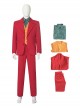 Movie The Joker Halloween Cosplay Arthur Fleck Costume Red Version Set Without Shoes