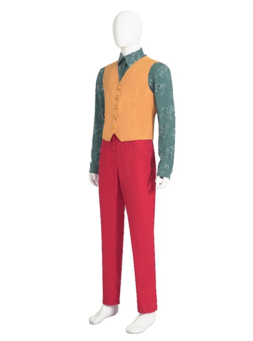 Movie The Joker Halloween Cosplay Arthur Fleck Costume Red Version Set Without Shoes