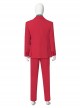 Movie The Joker Halloween Cosplay Arthur Fleck Costume Red Version Set Without Shoes