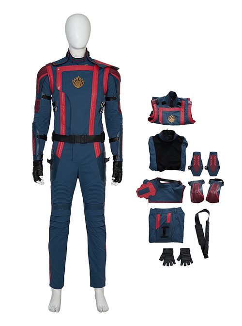 Movie Guardians Of The Galaxy Vol.3 Halloween Cosplay Star-Lord Peter Quill Costume Set Without Boots