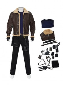 Resident Evil 4 Remake Halloween Cosplay Leon Scott Kennedy Costume Set Without Shoes