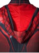 Spider Man Halloween Cosplay Miles Morales Crimson Hood Edition Costume Bodysuit Set