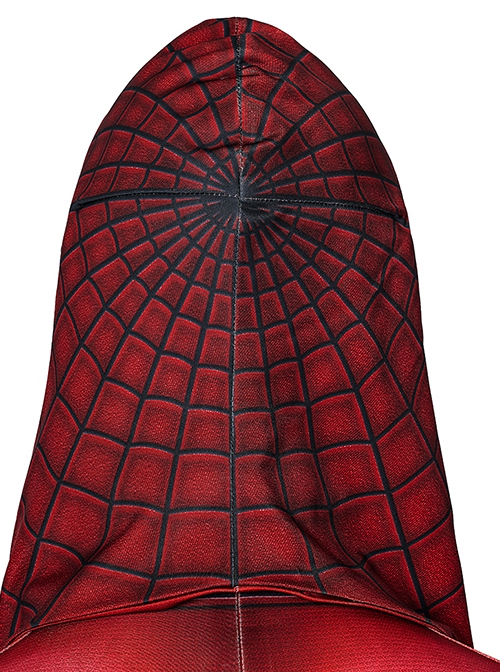 Spider Man Halloween Cosplay Miles Morales Crimson Hood Edition Costume Bodysuit Set