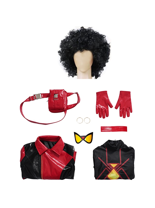 Animated Movies Spider-Man Across The Spider-Verse Halloween Cosplay Spider-Woman Jessica Miriam Drew Costume Set Without Boots