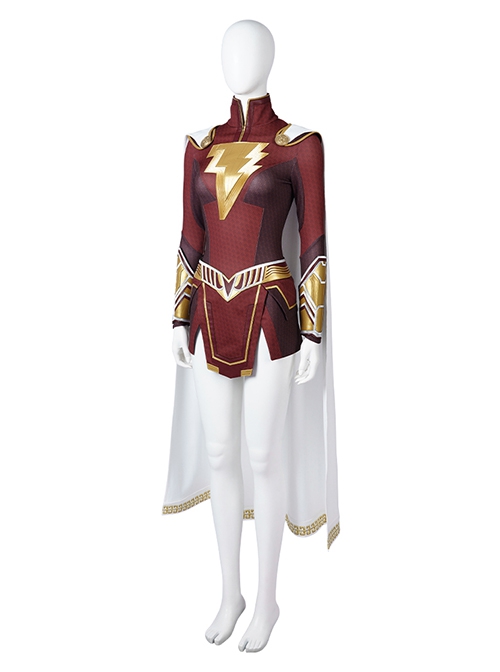 Shazam Fury Of The Gods Lady Shazam Halloween Cosplay Mary Bromfield Costume Set Without Boots