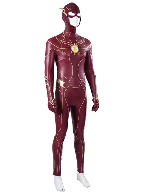 Movie The Flash 2023 Halloween Cosplay Barry Allen Costume Bodysuit Set Without Boots