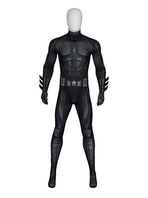 Movie The Flash Halloween Cosplay Michael Keaton Version Batman Costume Black Bodysuit Set Without Headcover