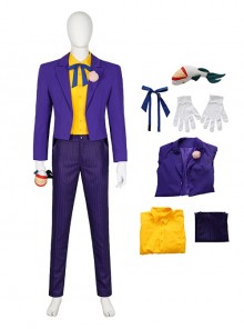 Batman 1992 The Animated Series Halloween Cosplay Joker Costume Set Without Shoes