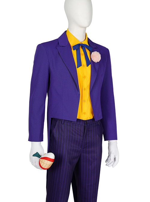 Batman 1992 The Animated Series Halloween Cosplay Joker Costume Set Without Shoes