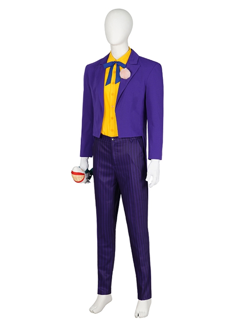 Batman 1992 The Animated Series Halloween Cosplay Joker Costume Set Without Shoes